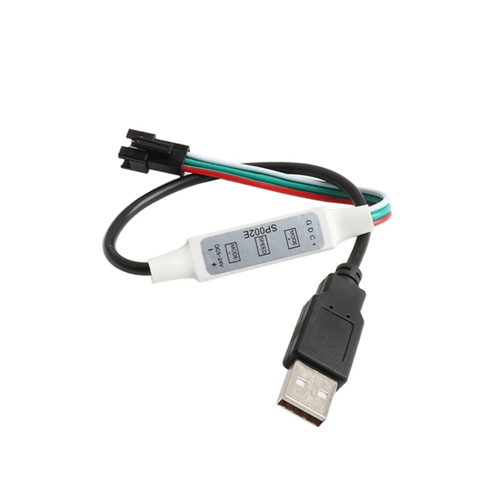 5 В USB RGB контроллер 3 кнопки SP002E мини Диммер WS2812B WS2812 управление 5050 RGB красочный Светодиодный модуль полосы пикселей JQ