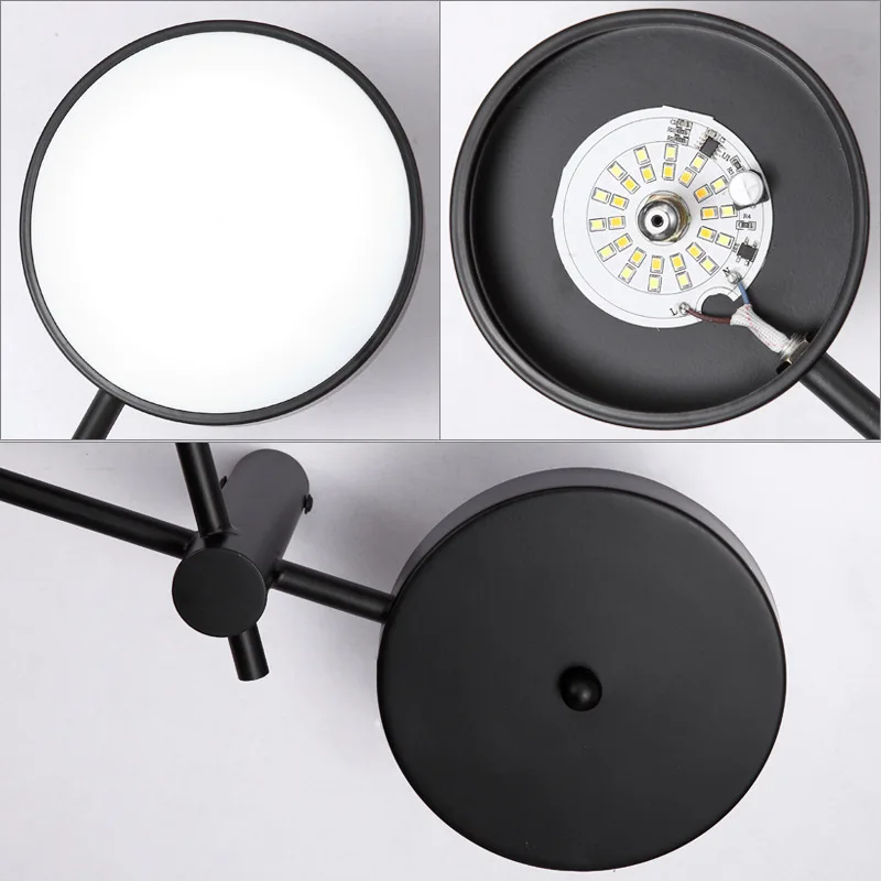 Современная Скандинавская круглая светодиодная настенная лампа прикроватная