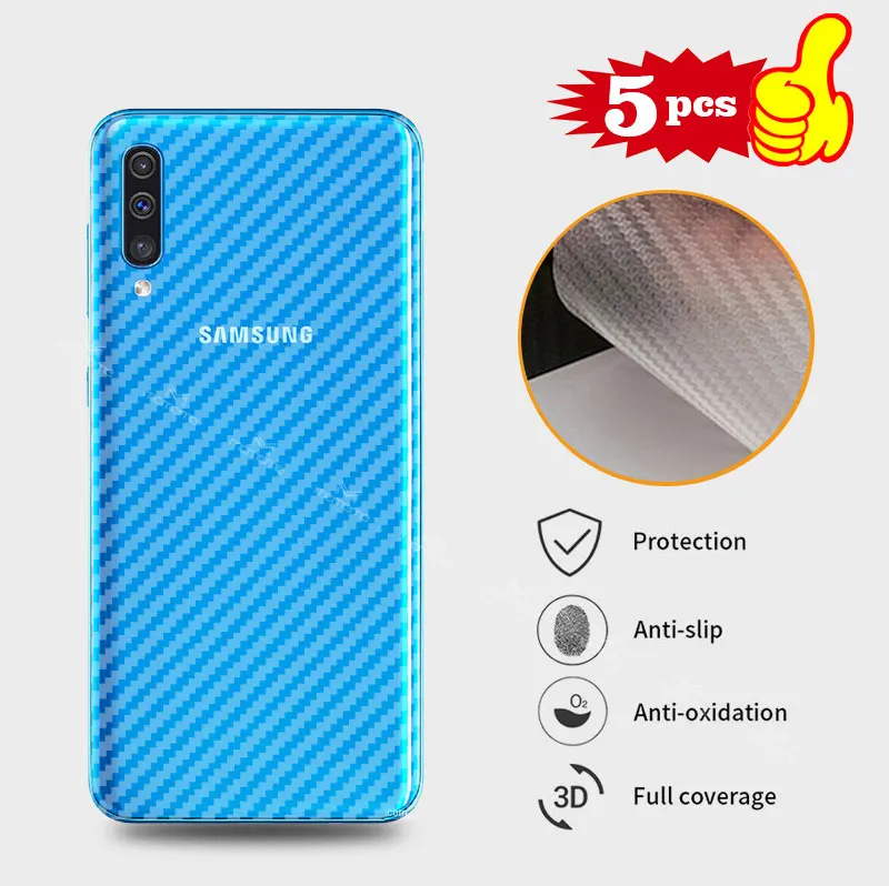 3D Защитная пленка для экрана из углеродного волокна задняя Samsung Galaxy A30 A50 полное