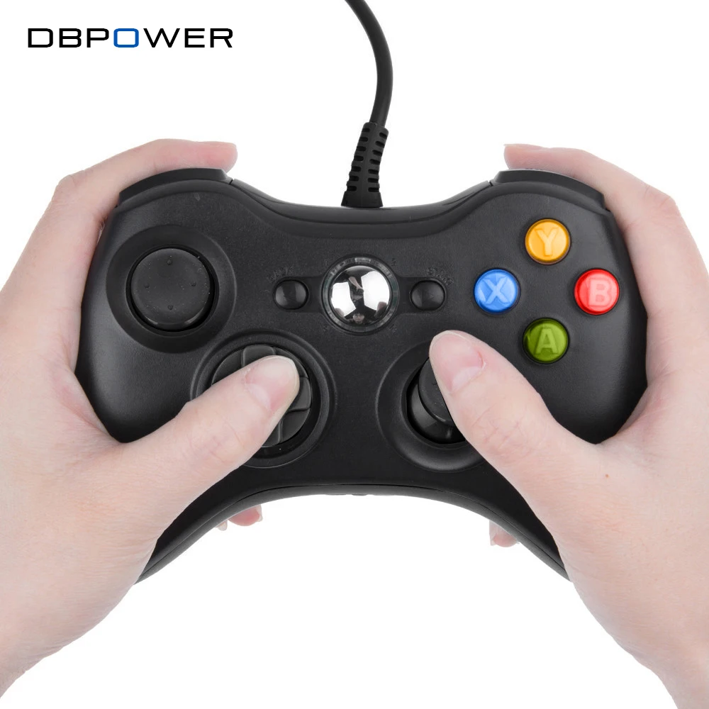 Dbpower USB проводной Joypad геймпад черный контроллер для Xbox 360 джойстик служебного