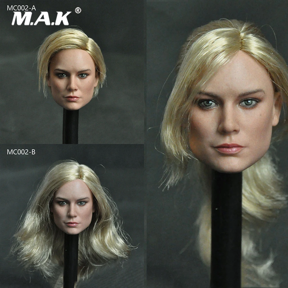 Коллекционная голова в наличии 1/6 MC002 Женская Лепка с длинными волосами для 12