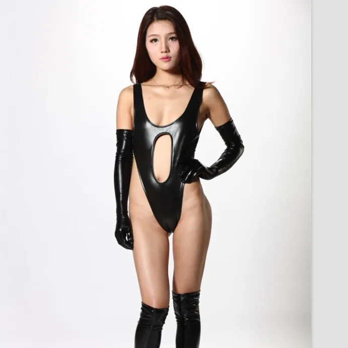 Сексуальные женские стринги из искусственной кожи большого размера Цельный