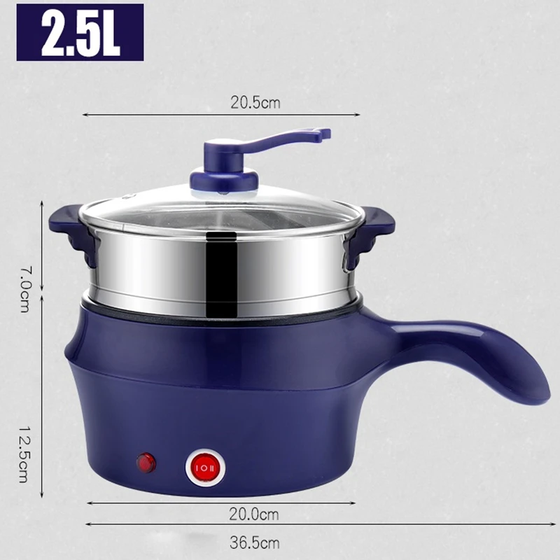 DMWD 1.5L/2.5L многофункциональная электрическая плита, пароварка, антипригарный суповый горшок для заваривания/жарки/тушения/приготовления на пару