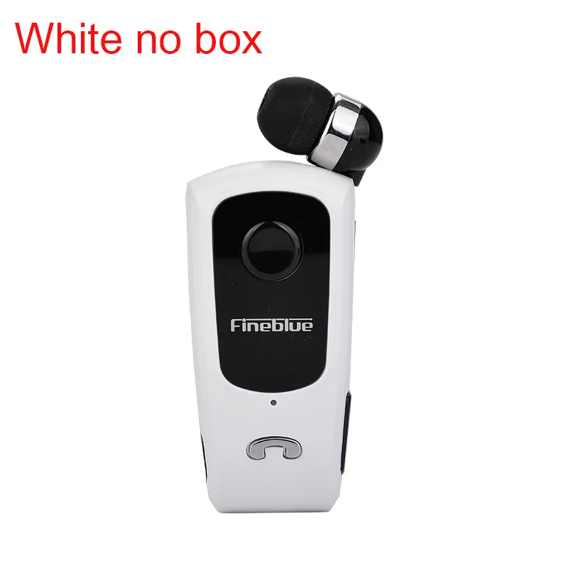 White no box FineBlue F920 выдвижной беспроводной Bluetooth наушники гарнитура стерео зажим для наушников микрофон телефонный звонок портативный - Цвет: White no box