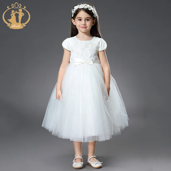 beige girls dress Nimble/платье для девочек; Детские платья для девочек; vestidos; вечерние платья с единорогом для маленьких девочек; платье принцессы на свадьбу; roupas infantis menina - Цвет: beige girls dress