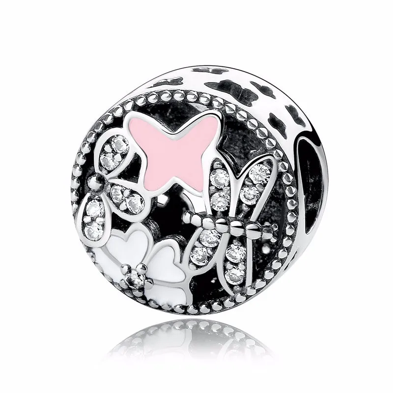 AliExpress, 925 пробы, серебряные поэтические цветущие бусины, подходят к оригинальному браслету, Аутентичные Роскошные DIY ювелирные изделия, подарок