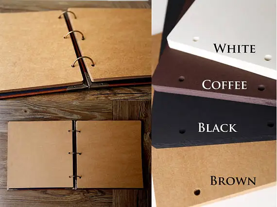 Персонализированный фотоальбом из искусственной кожи с деревом для обложки