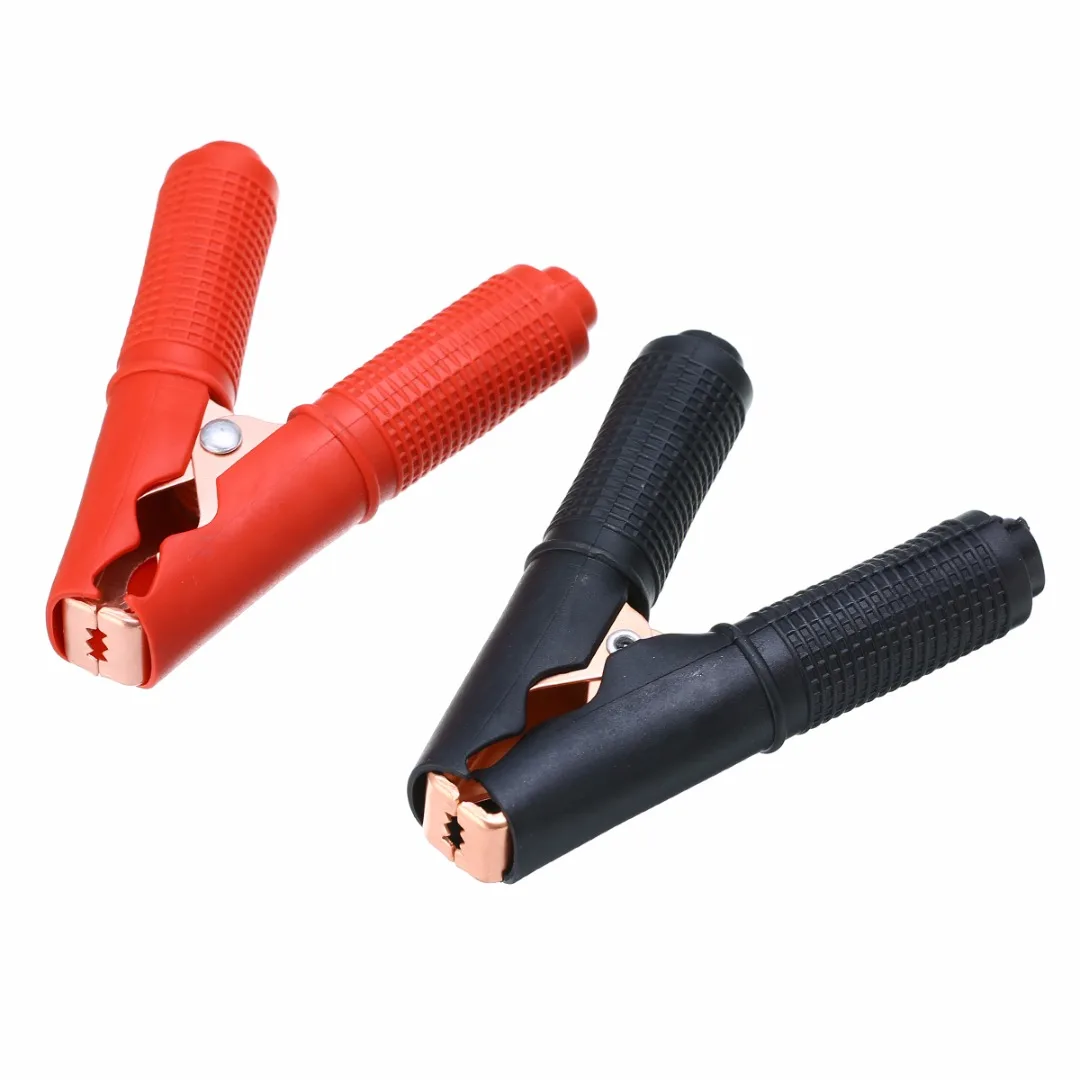 

1pair 90mm Black Red Crocodile Clamp 100A Alligator Clips For Car Vehicle Battery Charger