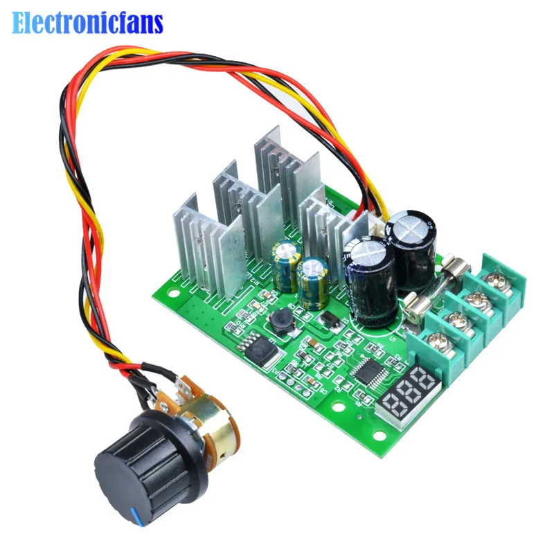 DC6 60V 30A PWM модуль контроллера скорости двигателя диммер регулятор тока с