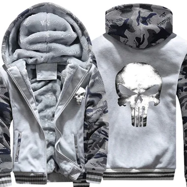2 Размер США мужские утепленные толстовки Каратель утолщенная камуфляжная куртка теплые толстовки - Цвет: 2