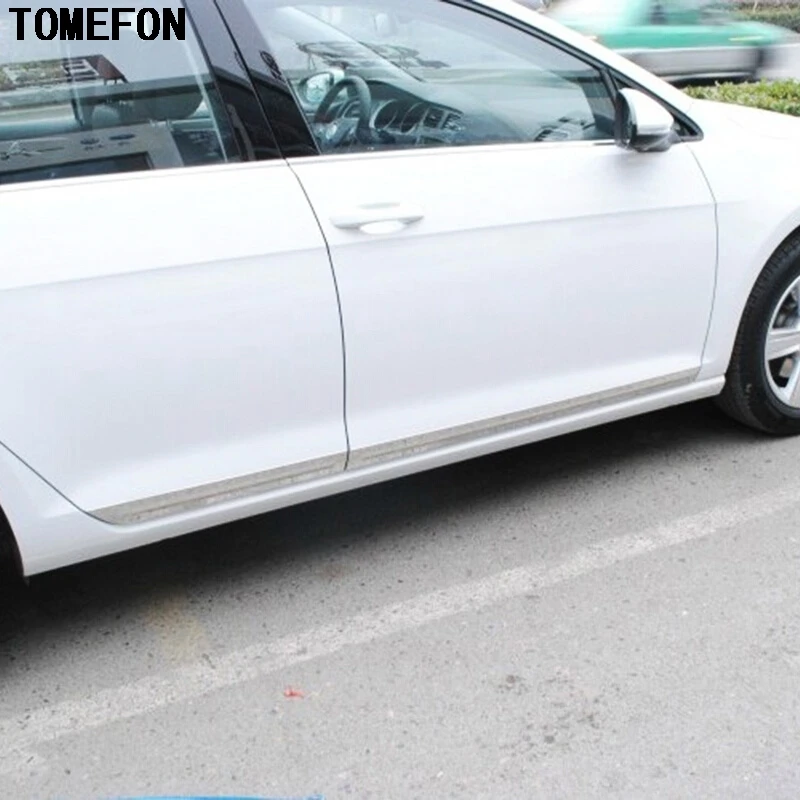 TOMEFON для Volkswagen VW Golf 7 Mk7 GTI R 2013-2017 молдинг из нержавеющей стали боковых дверей