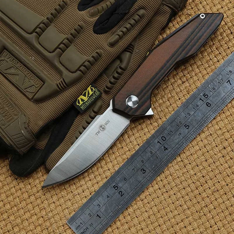 WO SUN TS42 Флиппер складной нож D2 лезвие KVT шарикоподшипник G10 Ручка Кемпинг Охота Открытый выживания Ножи EDC инструменты