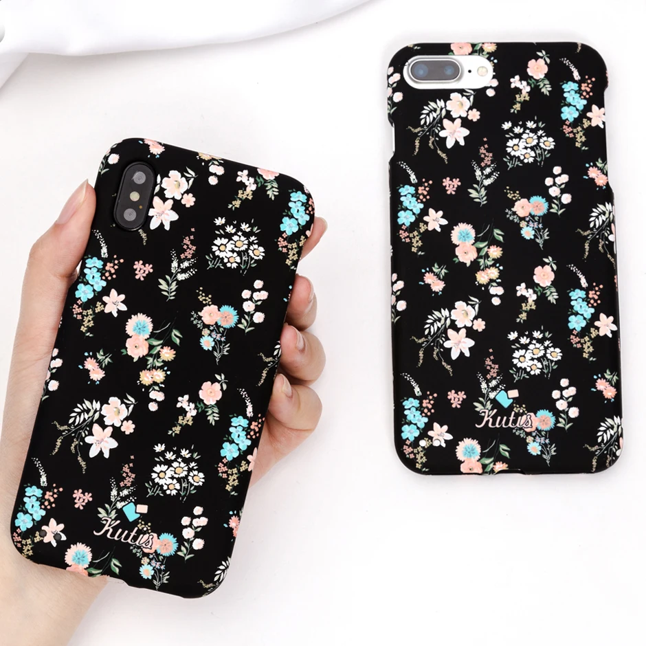 For iPhone 7 7plus 360 case Flower floral Front &amp back cover coque iphone X 8 8plus 6 6S plus legant |