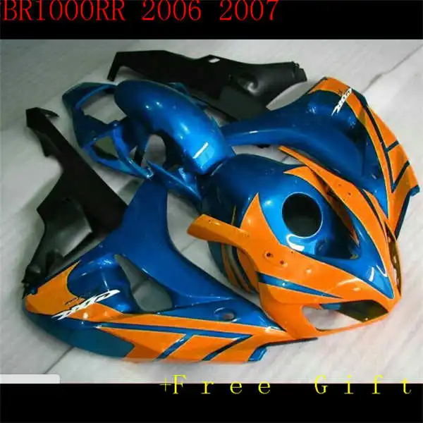 Молдинг ABS Полный комплект обтекателей для 2006 2007 CBR1000RR 06 07 кузов CBR 1000 RR черный