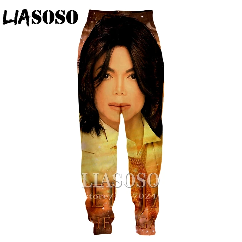 Мужские и женские спортивные штаны с 3d принтом Майкла Джексона зимние в стиле