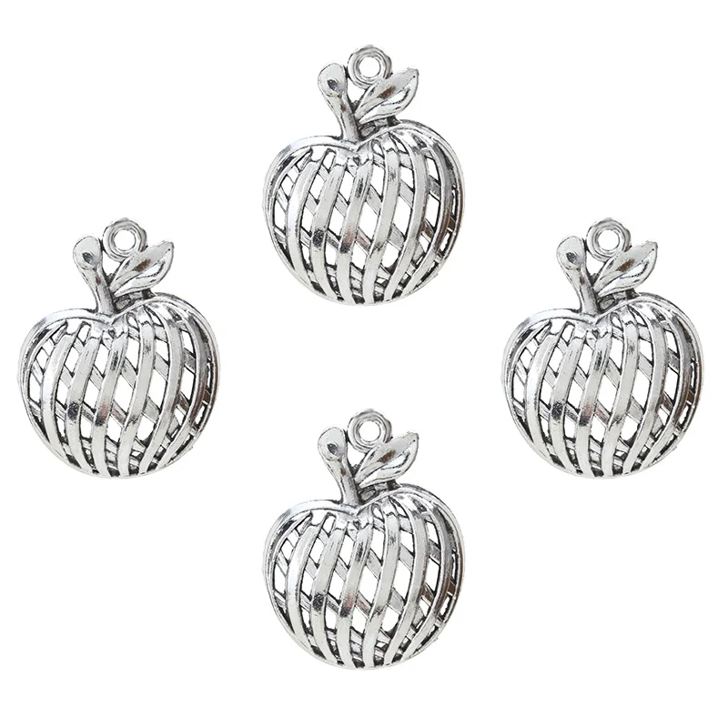 Out of stock 5pcs/lot 29*38mm Charm Silver Apple Shape Bracelet Necklace Jewelry Accessories Pendant | Украшения и аксессуары