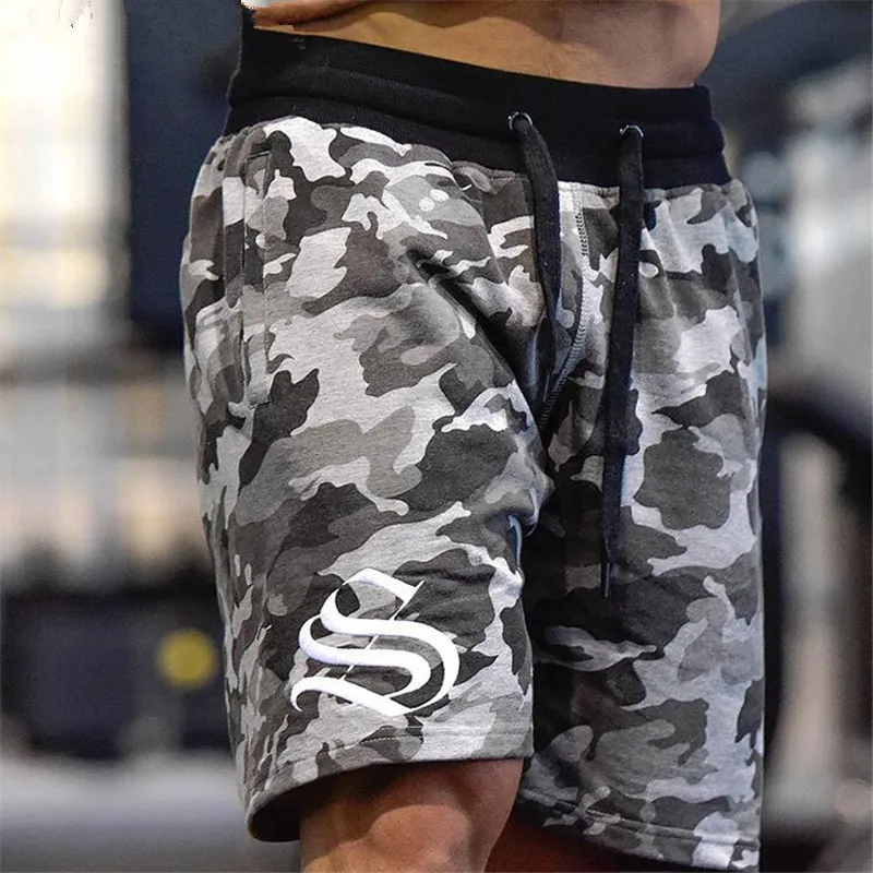 camouflage1 Летние модные мужские шорты, военные брюки, французские махровые хлопковые повседневные Хип-хоп мужские шорты для фитнеса, белые камуфляжные - Цвет: camouflage1