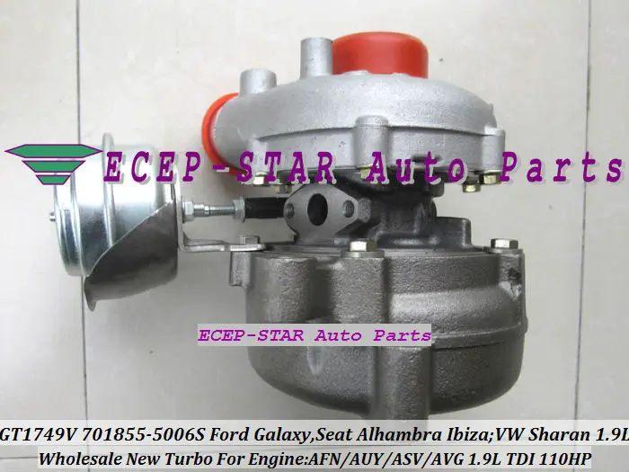 Бесплатная доставка GT1749 701855 5006S турбо для Ford Galaxy SEAT Alhambra Ibiza Volkswagen VW Sharan AFN AUY AVG 1.9L