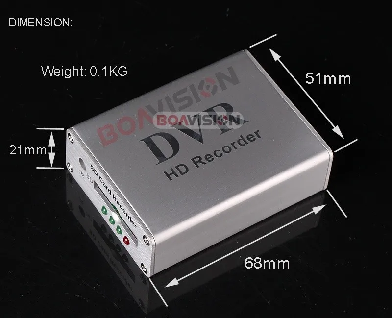 Xbox 1Ch Мини DVR HD супер смарт Dgital видео регистратор Плата Поддержка SD карты макс 32 Гб RS232 модная форма цвет серебристый