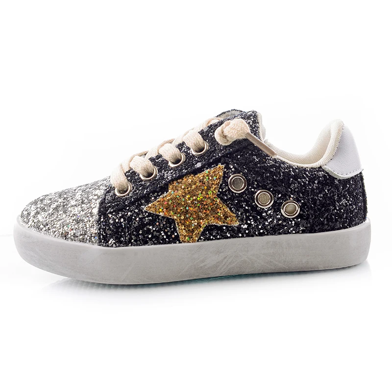 KIDS 2018 Toddler Baby Glittler Shoe Girl Star White Sneaker Boy Sport Kid Child Causal Trainer Sequin Flat 3 color | Детская одежда и