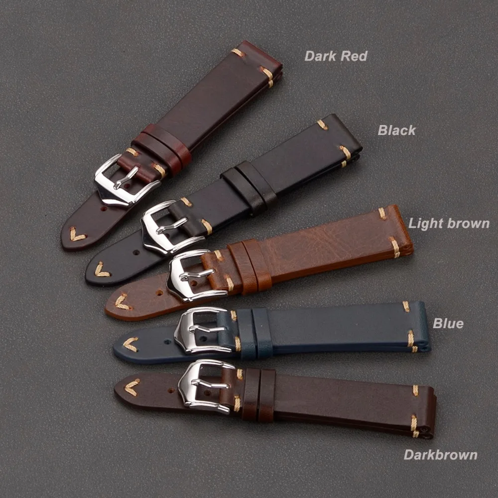 Ремешок из телячьей кожи для наручных часов 18/20/22 цветов|watch strap spring bar|watch rubber strapwatch