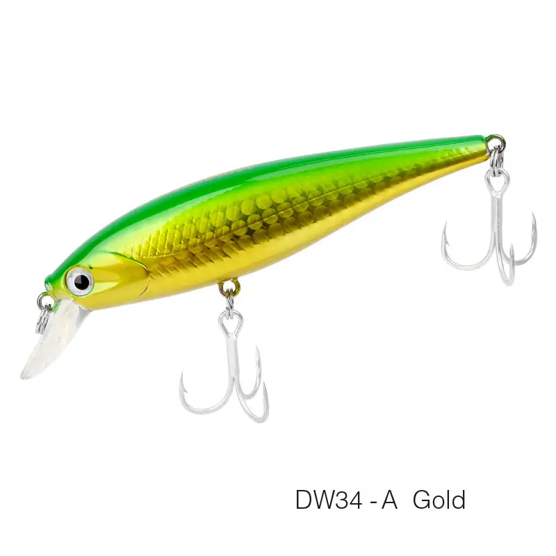 DW34-A TSURINOYA DW34 78 мм/9,2 г плавучая приманка на гольяна приманка кровяной слот крюки, твердая наживка глубина Dving 0,8-1,2 м искусственная приманка - Цвет: DW34-A