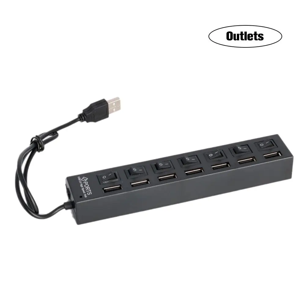 7 USB розеток Разветвитель переключатель 2 шт. Красочный Светодиодный светильник для лего светильник ing кирпич Компьютер Автоматическая идентификация установка - Цвет: B