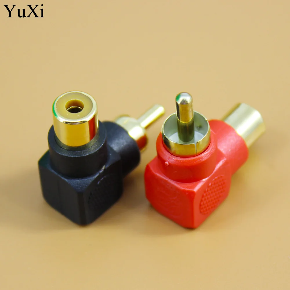 Штекерные адаптеры YuXi RCA штекер гнездо под прямым углом 90 градусов разъем M/F