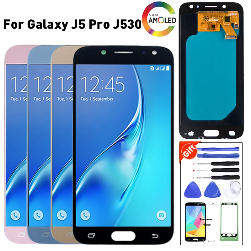 AMOLED LCD Replacemen For SAMSUNG GALAXY j5 2017 J530 J530F SM-J530F J5 Pro Display touch Screen Digitizer Assembly | Мобильные