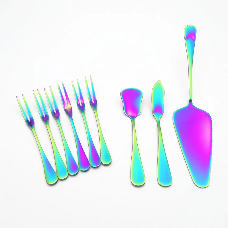 Набор посуды из нержавеющей стали для фруктовых вилок ложка торта и фруктового