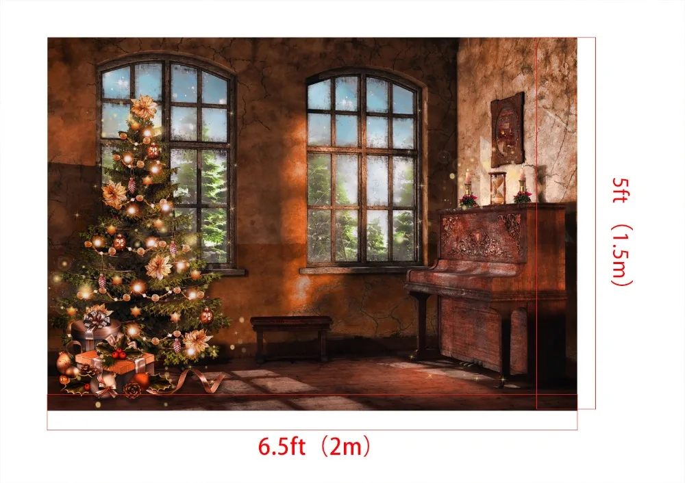 Kate Крытый теплый рождественский фон для фотосъемки Windows Tree Детские Рождественские украшения для дома зимний деревянный фон