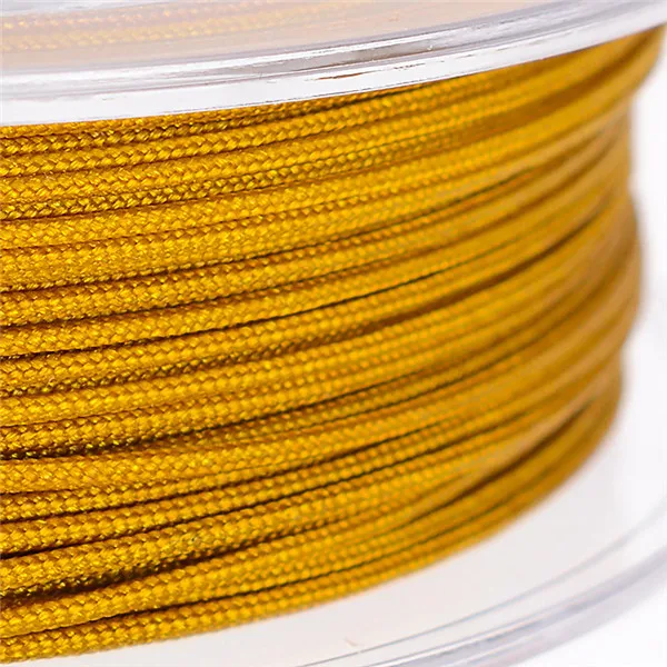 В рулоне китайская завязанная веревка яркая трапециевидная 1 мм плетёная веревка браслет плетение веревка 45 цветов нейлоновый шнур - Цвет: 34
