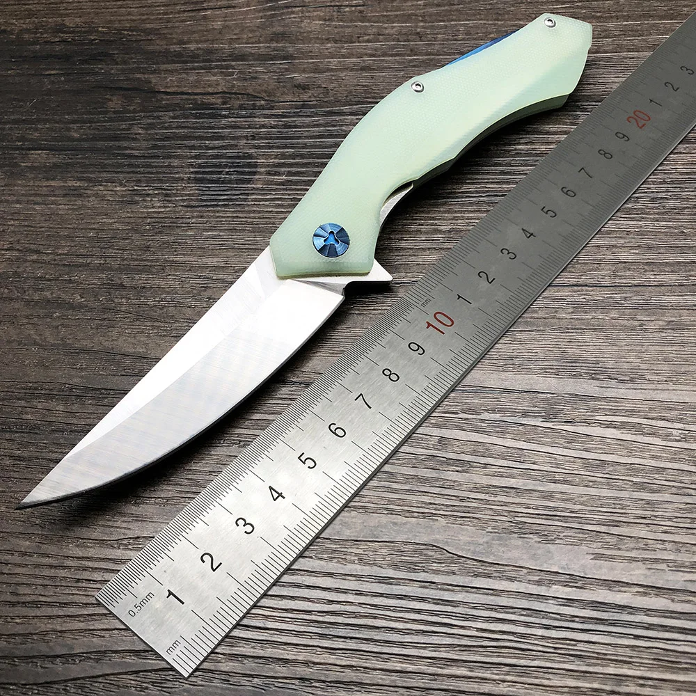 Карманный тактический складной нож ZZSQ голубая луна лезвие D2 рукоятка G10