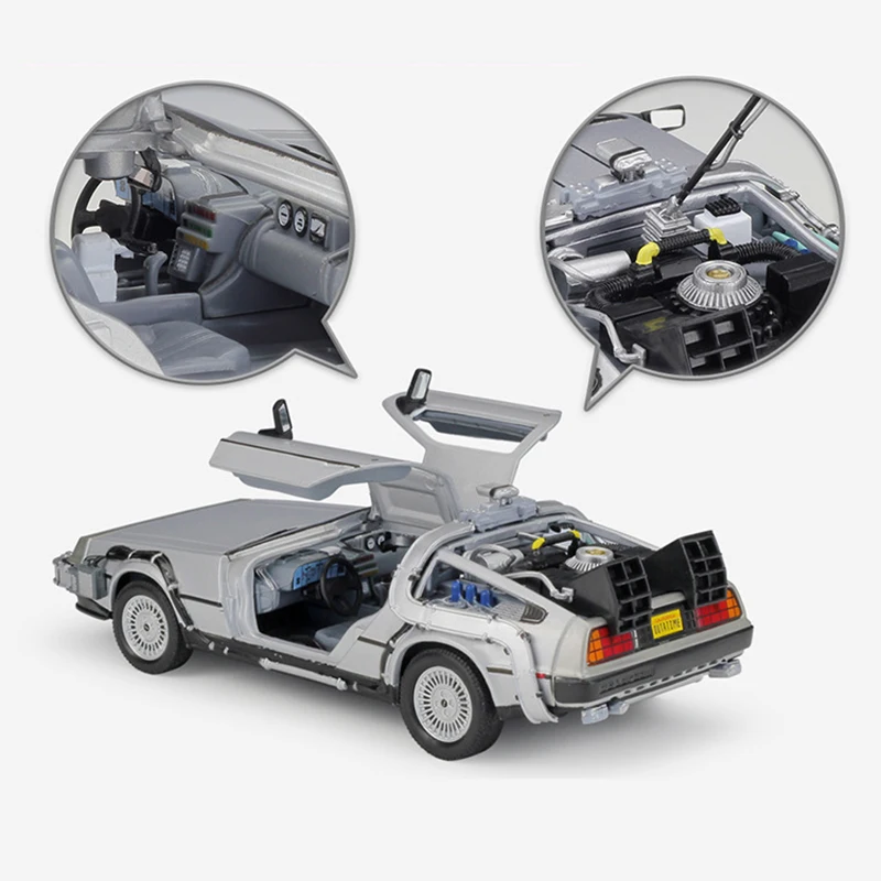 HOMMAT моделирование Welly 1:24 весы DeLorean DMC-12 Назад в будущее 1 сплав модель автомобиля игрушка литая под давлением модель автомобиля коллекционный подарок