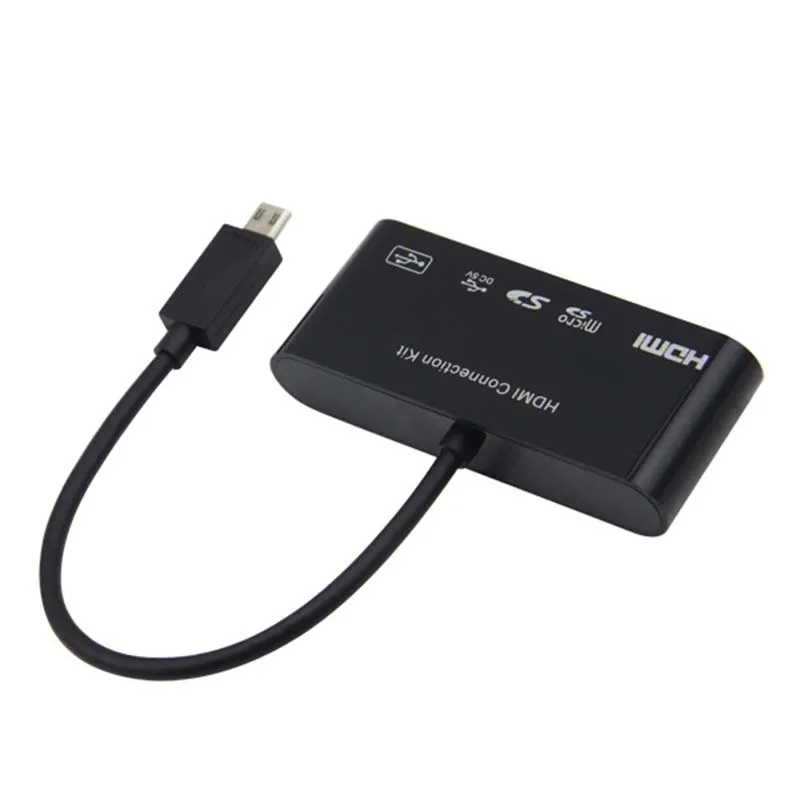 Чиелекна 11Pin микро USB телефон поделиться к ТВ HDMI HDTV кард ридер кабель адаптер для