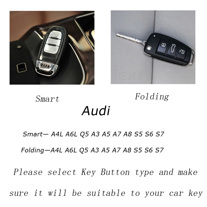Натуральная кожа Автомобильный Брелок чехол для Audi A4 A8 A6L Q7 Новый умный/складной