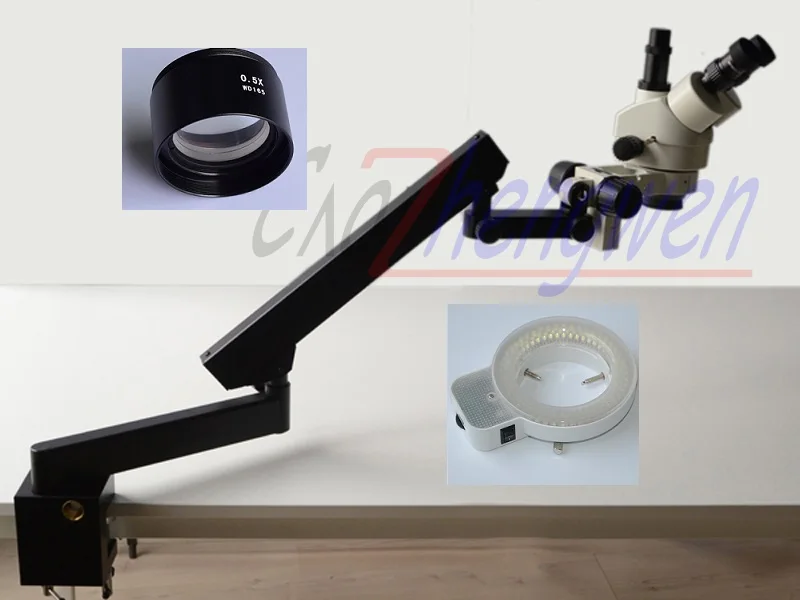 Стерео микроскоп FYSCOPE 3 5x-45X с зумом + шарнирной подставкой светодиод 144A |