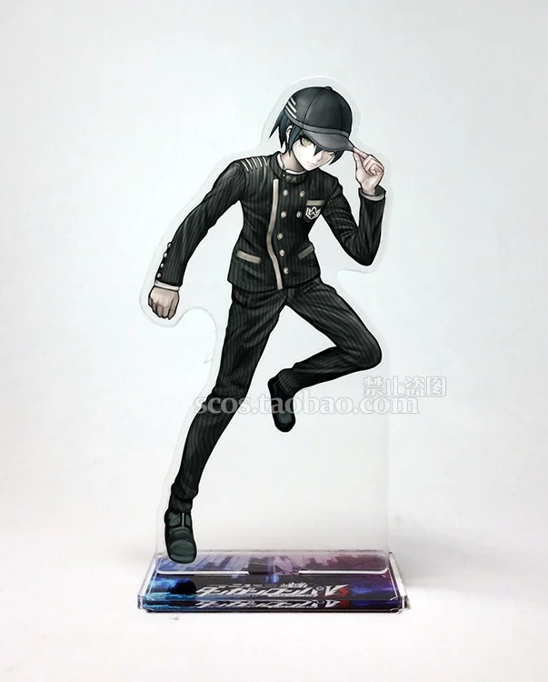Черный Аниме Dangan Ronpa Danganronpa V3: Killing Harmony Kokichi Oma Saihara Shuichi Косплей акриловый стенд фигурка модель пластины Декор - Цвет: Черный