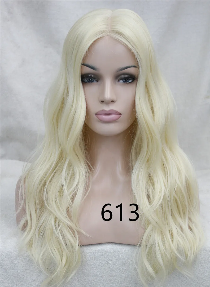 StrongBeauty женские Ombre парики синтетический натуральный длинные волнистые коричневый/Блонд выделяет Полный парик волос