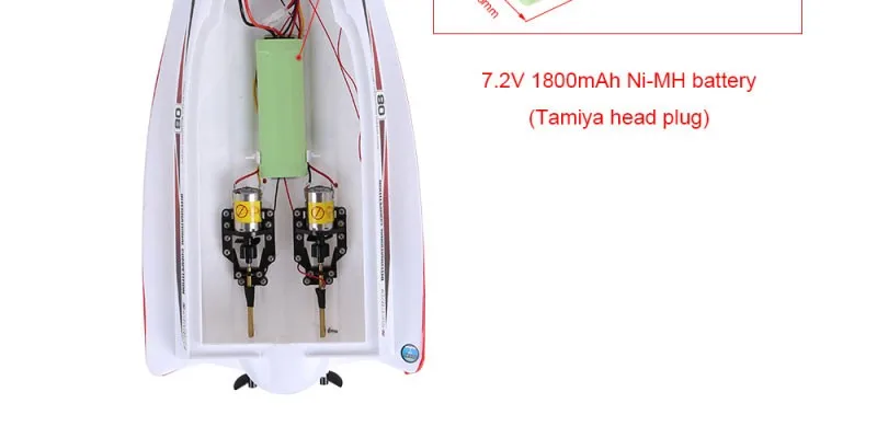 Детская Наружная игрушка DH-7008 72 см большая RC лодка высокоскоростная гоночная Водонепроницаемая RC скорость зарядки лодка с 1800 mAh батареей