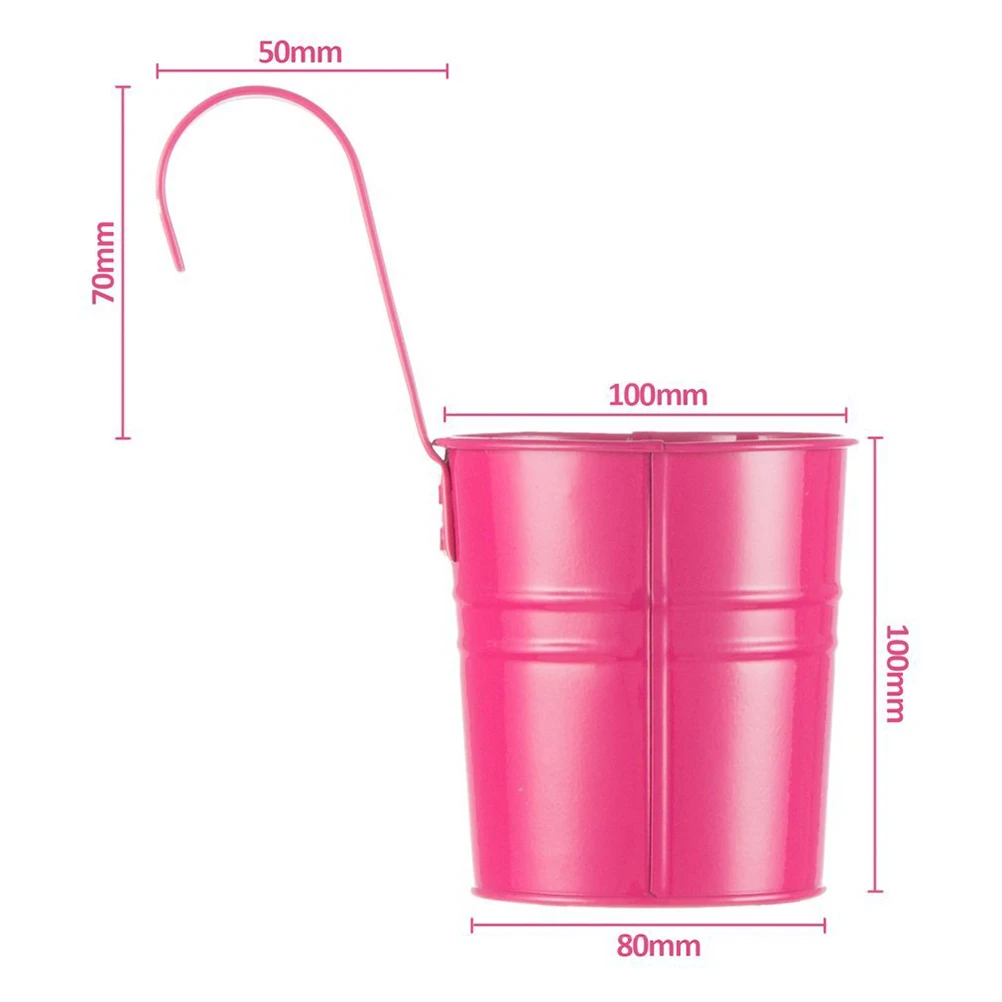 5 шт Металлическое Ведро цветочный подвесной горшок балкон садовые горшки