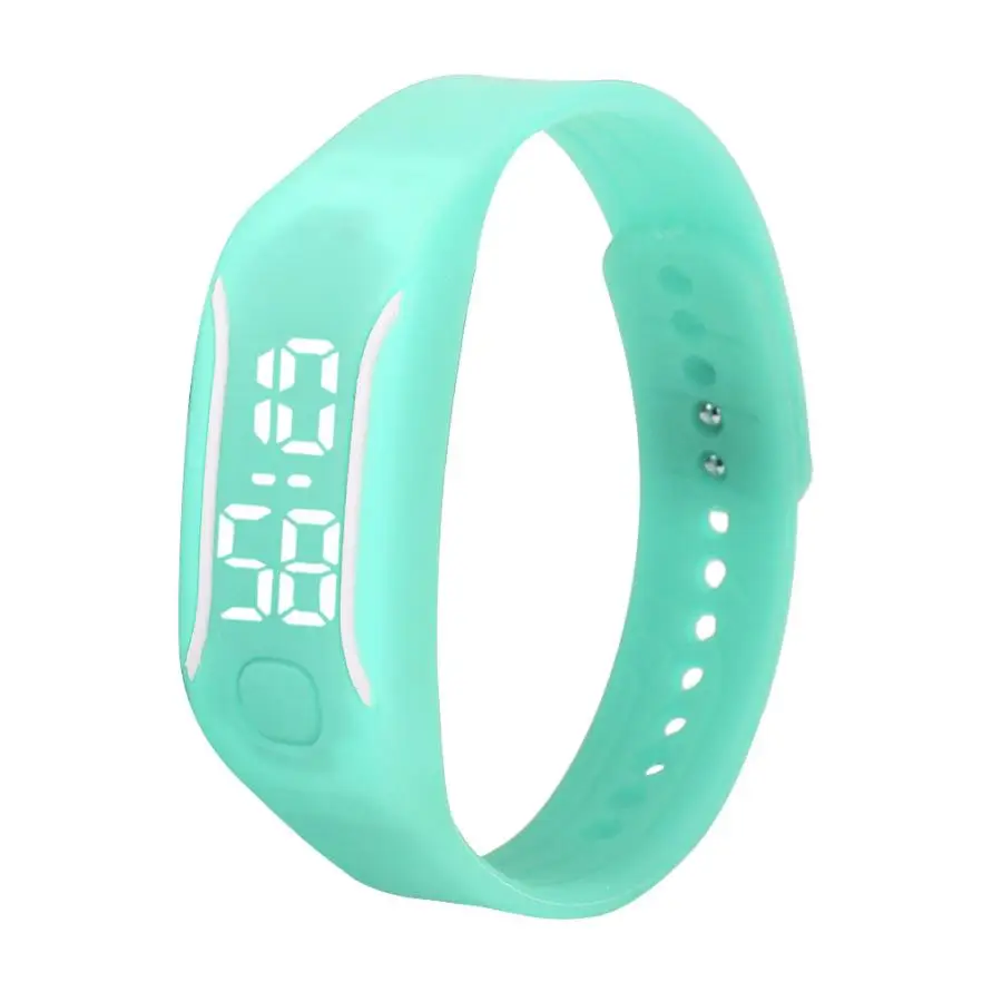 Light Blue Новинка, модные светодиодный часы для занятий спортом, бега, дата, резиновый браслет, цифровые наручные часы, спортивные часы, женские мужские часы для фитнеса - Цвет: Light Blue