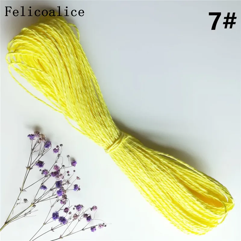 bright yellow 30 м ширина 2 мм монохромная бумажная веревка подарочная упаковка с DIY свадебное украшение для рукоделия скрапбук день рождения поделки - Цвет: bright yellow