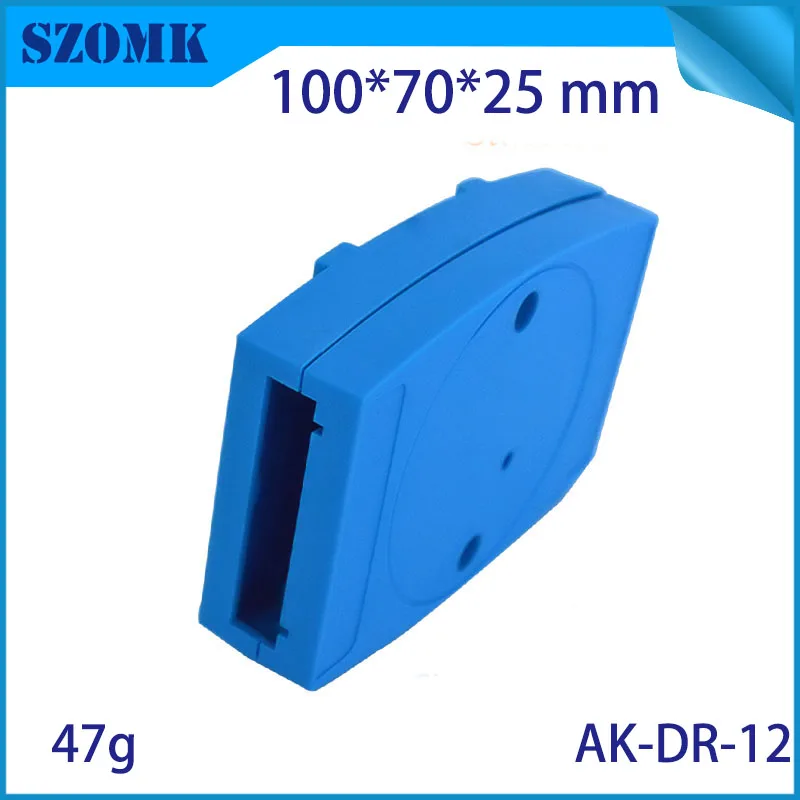 Корпус для электроники din rail 1000 шт./лот синий цвет дизайна печатных плат 100*70*25