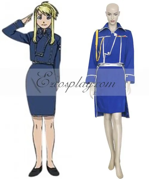 Цельнометаллический армейский костюм Alchemist Winry Rockbell для косплея E001 |