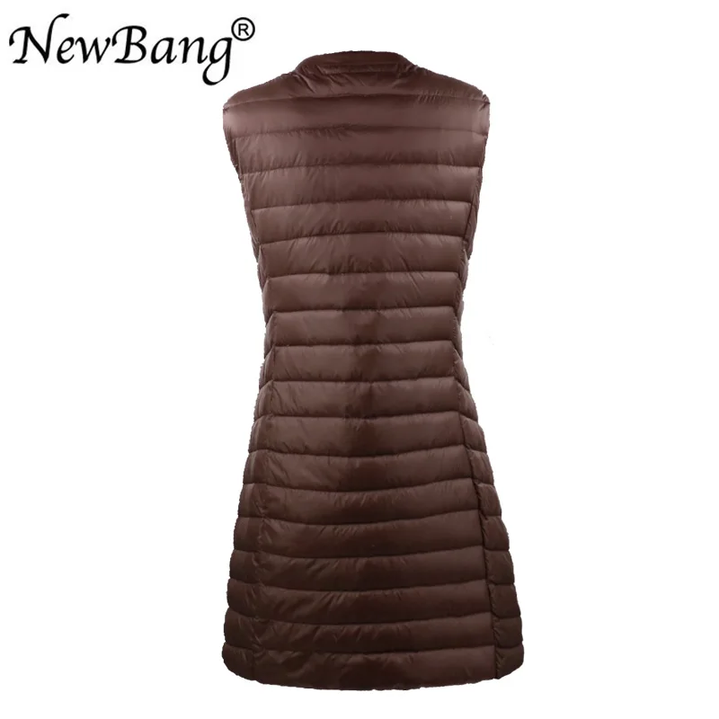 NewBang 3XL ульсветильник пуховой женский жилет без рукавов белый утиный пух длинный