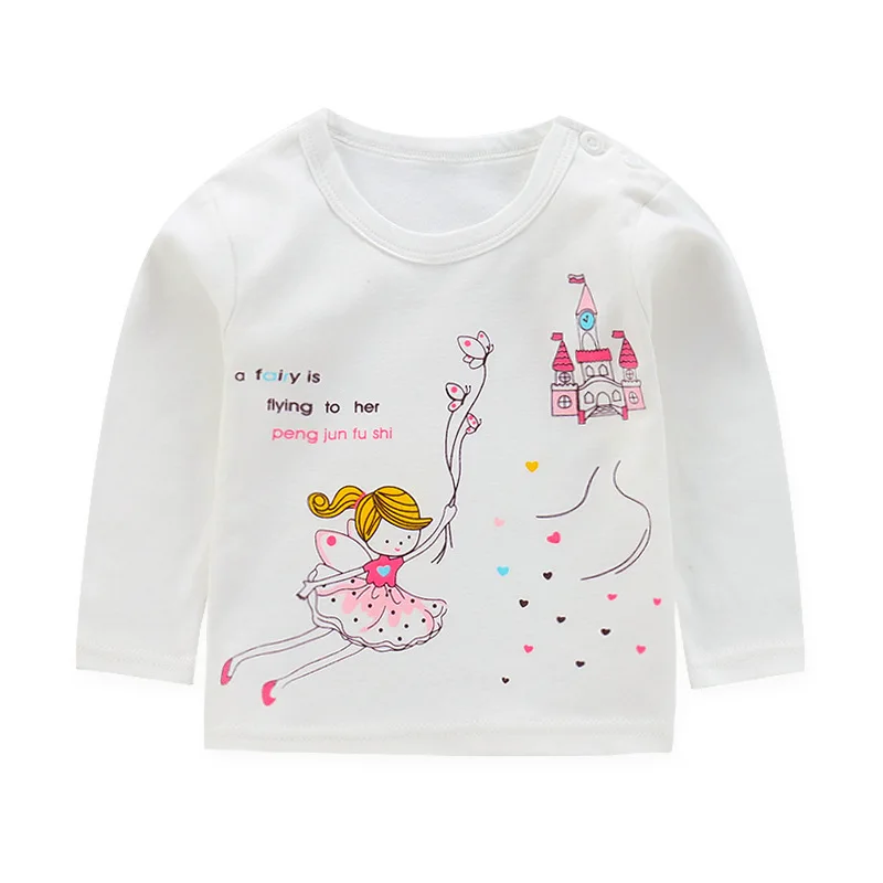 

baby girl and boy clothes long sleeve kidsT-shirt quality 100% cotton children cartoon clothes tops tshirt kids costume