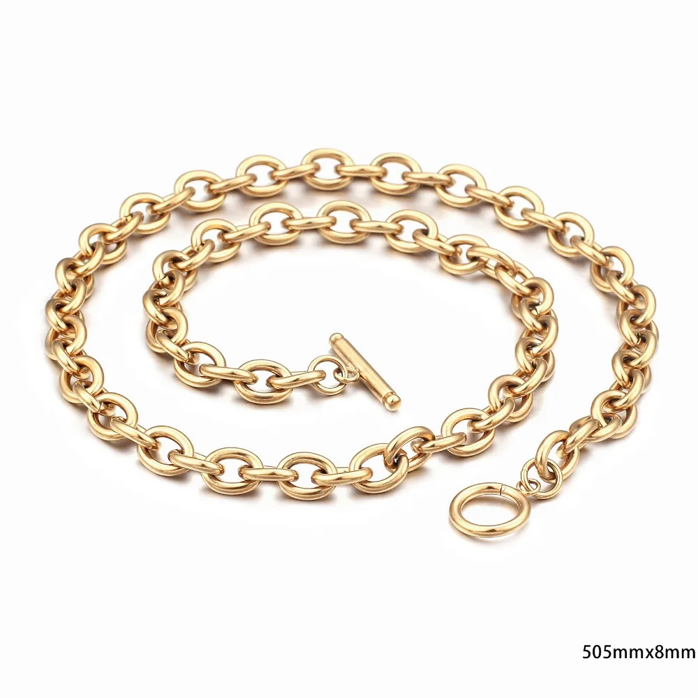 Лучшая цена партия 5 шт. модное ожерелье из нержавеющей стали 6 мм/8 мм 20 дюймов |