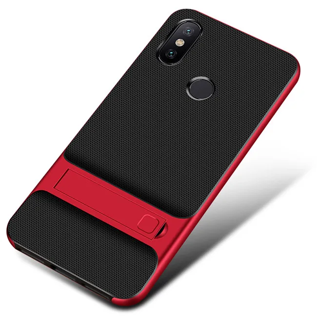 Для Xiaomi A1 A2 Redmi Note 5 Pro Note6 7 матовая Противоударная нейлоновая Броня гибридная резина+ Жесткий ПК Бампер задний Чехол - Цвет: Red