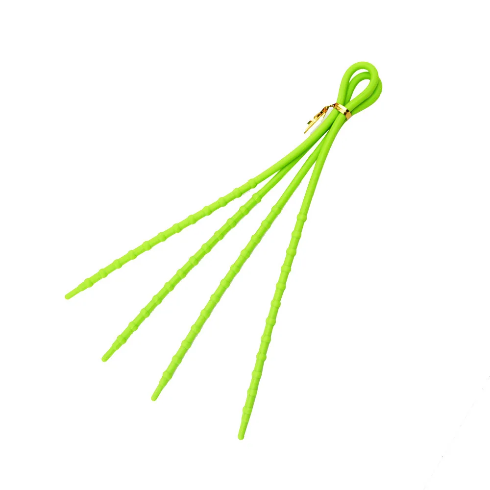green 1 пара, женские и мужские спортивные беговые шнурки X-Tie Lazy, легкие эластичные силиконовые шнурки для обуви, шнурки, веревки для кроссовок - Цвет: green